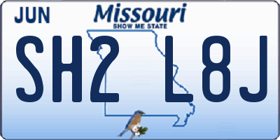 MO license plate SH2L8J