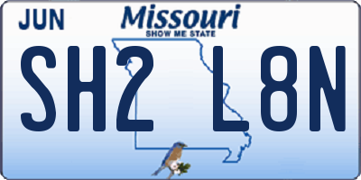 MO license plate SH2L8N