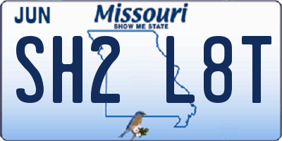 MO license plate SH2L8T
