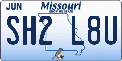 MO license plate SH2L8U
