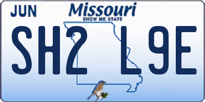 MO license plate SH2L9E
