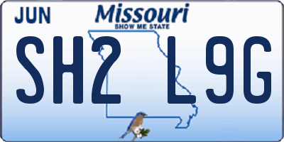 MO license plate SH2L9G