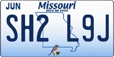 MO license plate SH2L9J