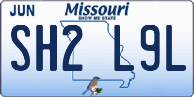 MO license plate SH2L9L