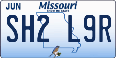 MO license plate SH2L9R