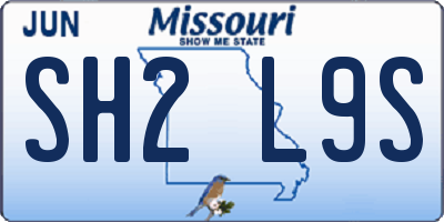 MO license plate SH2L9S