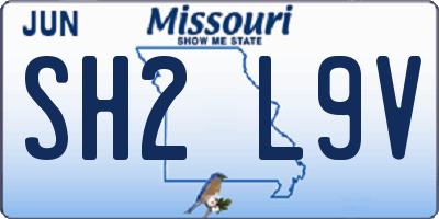 MO license plate SH2L9V