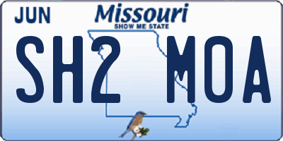MO license plate SH2M0A