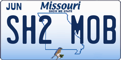 MO license plate SH2M0B