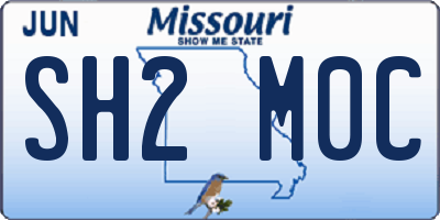 MO license plate SH2M0C