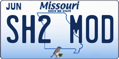 MO license plate SH2M0D