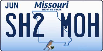 MO license plate SH2M0H