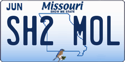 MO license plate SH2M0L