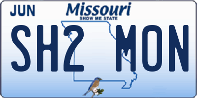 MO license plate SH2M0N
