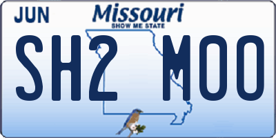MO license plate SH2M0O