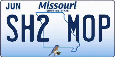 MO license plate SH2M0P