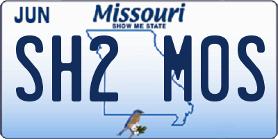 MO license plate SH2M0S