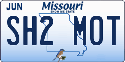 MO license plate SH2M0T
