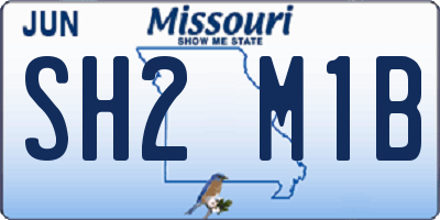 MO license plate SH2M1B