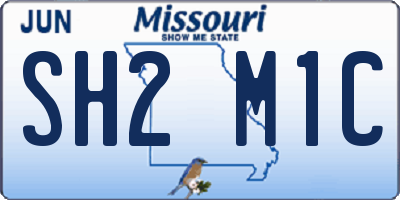 MO license plate SH2M1C