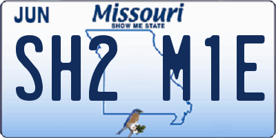 MO license plate SH2M1E