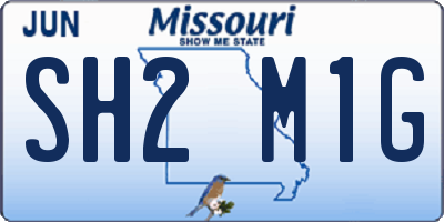 MO license plate SH2M1G