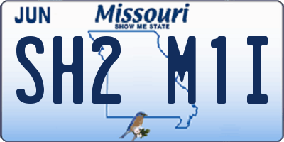 MO license plate SH2M1I