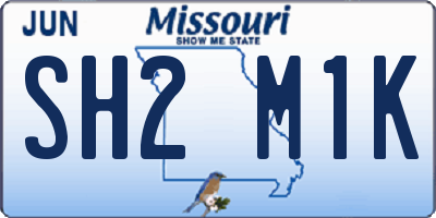 MO license plate SH2M1K