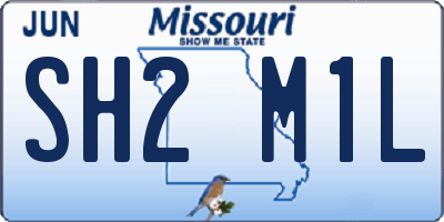 MO license plate SH2M1L