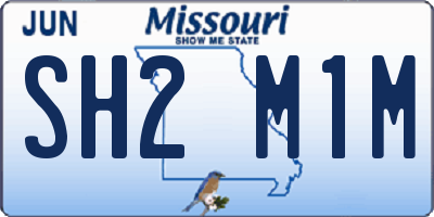 MO license plate SH2M1M