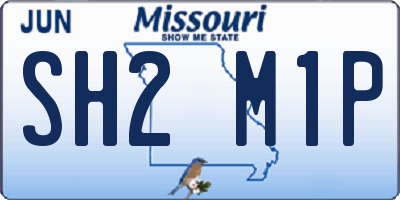 MO license plate SH2M1P