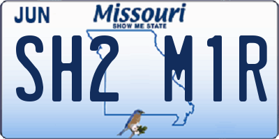 MO license plate SH2M1R