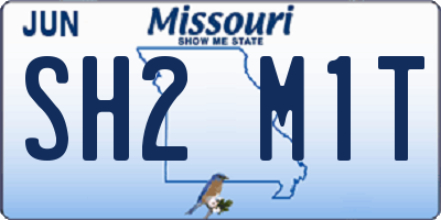 MO license plate SH2M1T