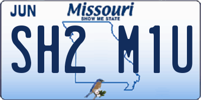 MO license plate SH2M1U