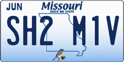 MO license plate SH2M1V