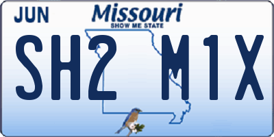 MO license plate SH2M1X