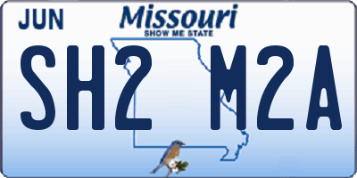MO license plate SH2M2A