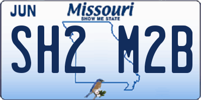 MO license plate SH2M2B