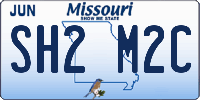 MO license plate SH2M2C