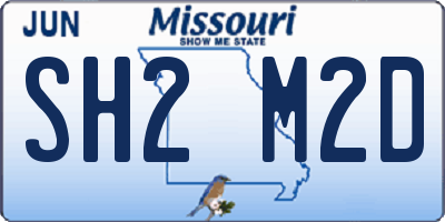 MO license plate SH2M2D