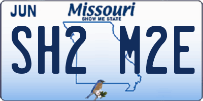 MO license plate SH2M2E