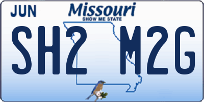 MO license plate SH2M2G