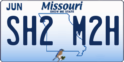 MO license plate SH2M2H