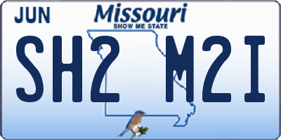MO license plate SH2M2I
