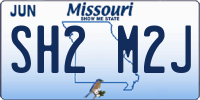 MO license plate SH2M2J