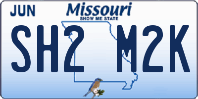 MO license plate SH2M2K