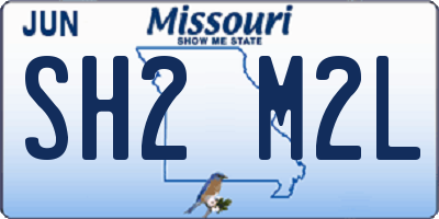MO license plate SH2M2L