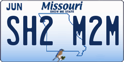 MO license plate SH2M2M