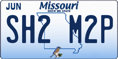 MO license plate SH2M2P