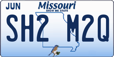 MO license plate SH2M2Q